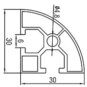 國標(biāo)3030R圓角